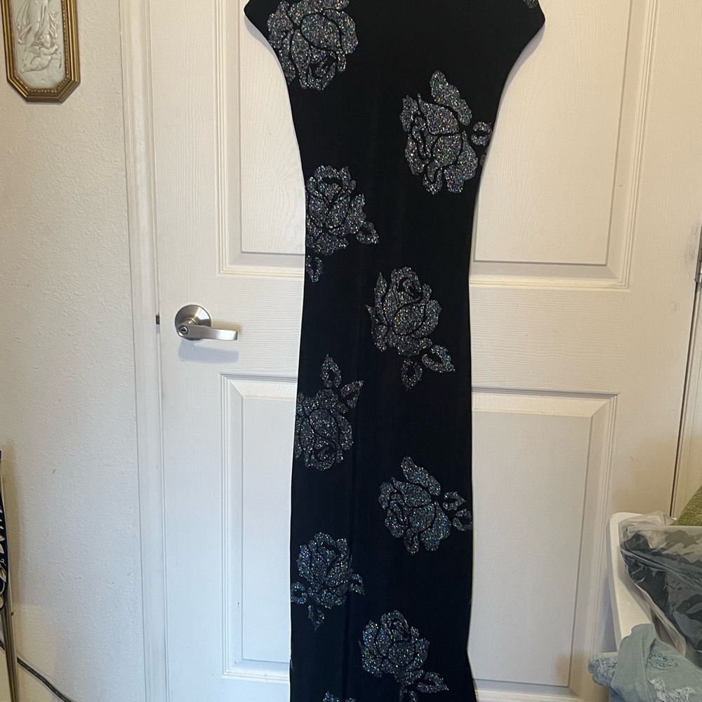 Elegant Black Floral Dress